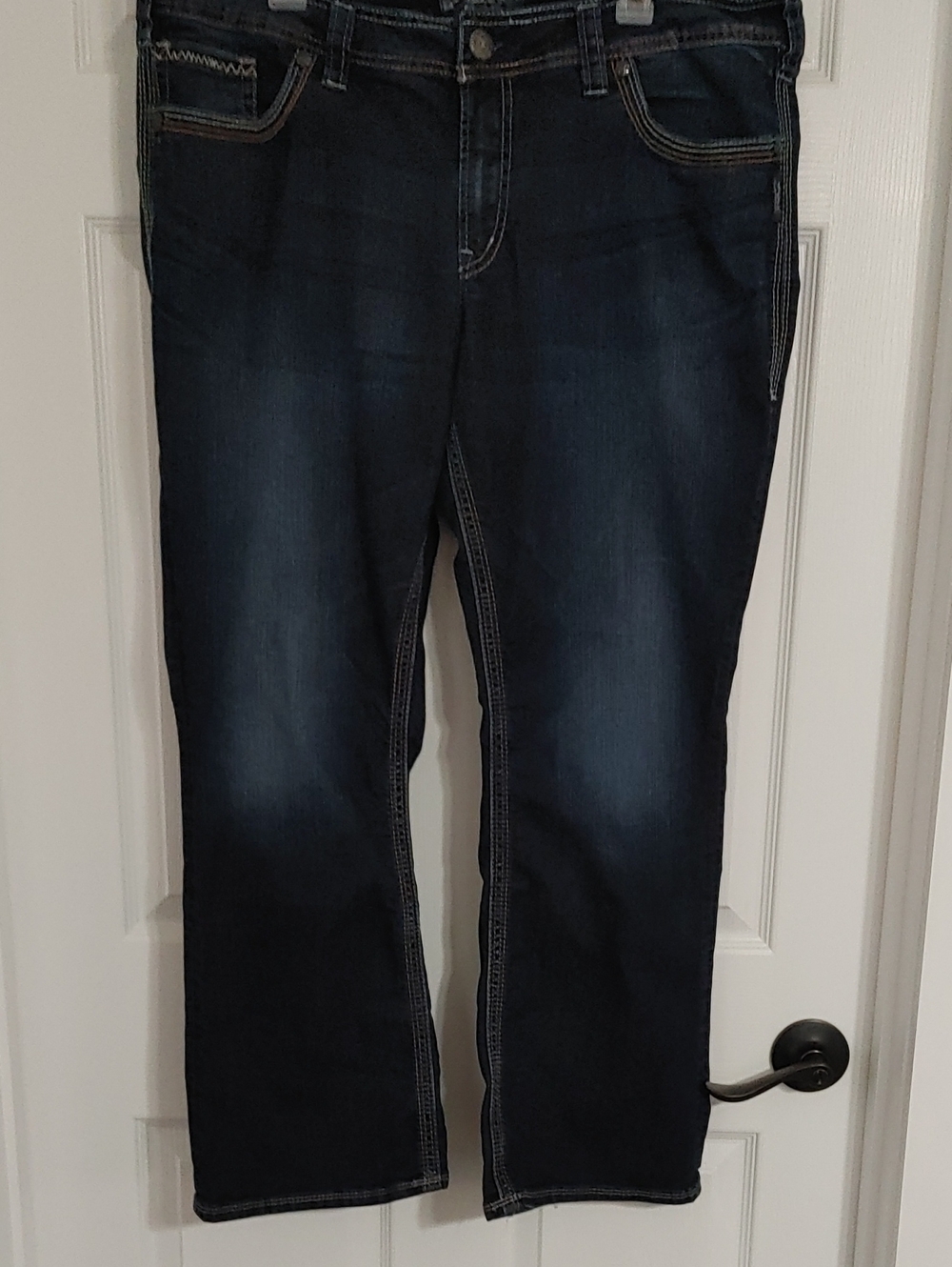 Silver Jeans Co. Dark Indigo Straight-Leg Jeans Women's 20 Western Wear Like New